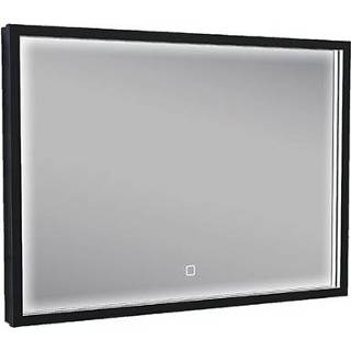 👉 Active Wiesbaden Rechthoekige condensvrije LED-spiegel 700x500 matzwart |... 8719956084874