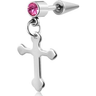 👉 Fake piercing steen active roze met Kruis