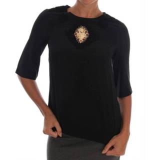 👉 Blous vrouwen zwart Sacred Heart Lace Top Blouse 8058696013394