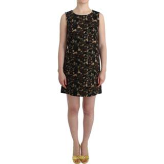 👉 Dress m vrouwen zwart Camouflage mini shift