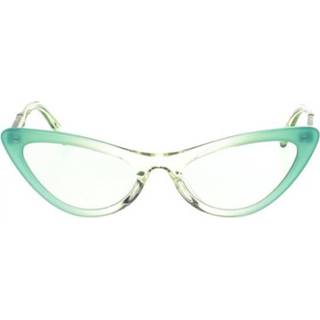 👉 Zonnebril onesize vrouwen groen Asymmetrische