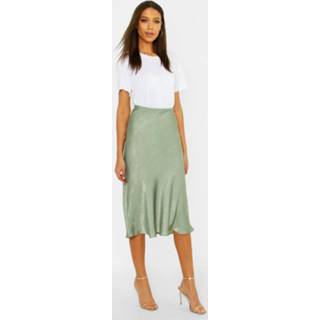 👉 Tall Bias Cut Satin Midi Skirt, Sage