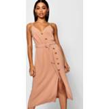 Dress nude vrouwen Button Front Woven Cami Dress,