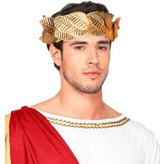 👉 Goud active Romeinse kroon van laurierbladen in het 8003558091683