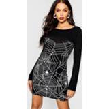 👉 Halloween Glow In Dark Spider Bodycon Dress