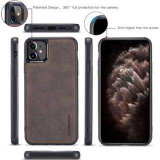 👉 Portemonnee coffee book bruin CASEME Apple iPhone 11 Luxe Multi Hoesje 8720007733283