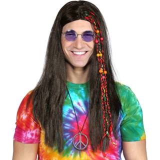 👉 Pruik active Hippie kraaltjes en staartjes 8003558006526