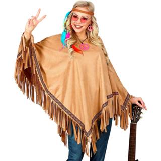 👉 Poncho suede active Hippie in de kleur met slierten unisex 8003558429318