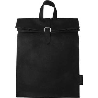 👉 Backpack zwart Black Canvas leer AMS Laauw The Nine Streets 8719325369335