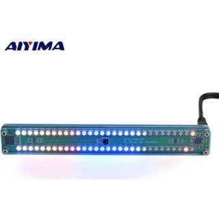 👉 Stereo-versterker Aiyima Dual 30 Niveau Indicator Kleurrijke Muziek Audio Spectrum Stereo Versterker VU Meter Verstelbare Licht Snelheid Met AGC 8720048774481