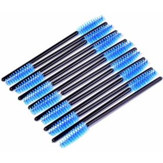 👉 Borstel synthetische 100 stks Make Up Vezel Wegwerp Wimper Brush Mascara Applicator Wenkbrauw Wands Borstels Kam 8719899400403