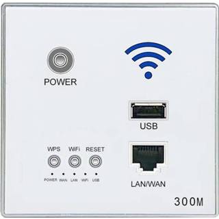 👉 Router 110 250 m 300 ~ VWitte USB Socket Draadloze WIFI Opladen Socket, Muur Embedded AP Router, 3G Repeater 8719889802576