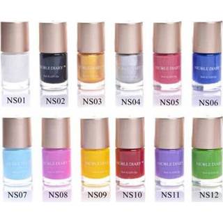👉 Dagboek lak mannen NICOLE 13 Flessen Nail Stempelen Nagellak Art Vernis Manicure Polish voor Platen Gereedschap 8720074250911