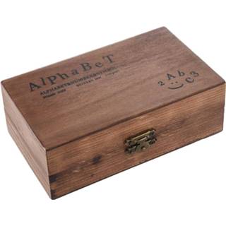 👉 Stempel houten Pak van 70 stks Stempels Set Vintage Doos Case Alfabet Aantal Craft (Geen Inkt Pad inbegrepen) 8719603466961