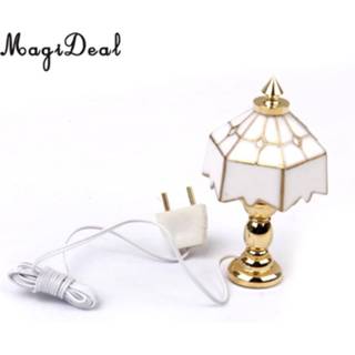 👉 Poppenhuis metalen MagiDeal 1 St 1:12 Miniatuur Tafellamp Licht voor Poppen Livingroom Slaapkamer Kamer Box Huis Model Decor Speelgoed 12 V 8720073426492