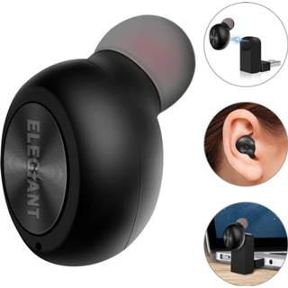 Draadloze koptelefoon zwart ELEGIANT Enkele Bluetooth-headset Magnetische aanzuiging USB-opladers Hoofdtelefoon met microfoon - 8720072281177