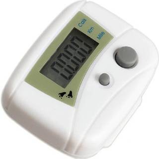 Stappenteller wit Digitale LCD Run Stap Loopafstand Calorie Counter Passometer Lopen/Joggen Detectie 8719949721359