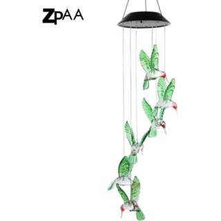 👉 Solarlamp paarse Outdoor LED Solar Lamp Kolibries dragonfly Wind Thuis Tuin Decor Light Zonne-energie Kleur Veranderende Chime - vlinder 8719899065688