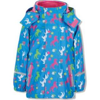 👉 Sterntaler  Regenjasje met binnenjasje azuurblauw - Blauw - Gr.116 - Meisjes