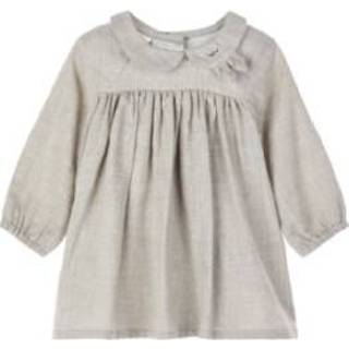 👉 Name it  Girls Jurk Odille grijs Melange - Grijs - Gr.80 - Meisjes