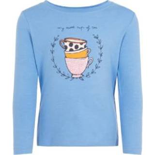 Name it  Girls Overhemd met lange mouwen Vixi blauwe motorkap - Blauw - Gr.110 - Meisjes