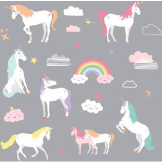 👉 Muursticker jongens kleurrijk RoomMates muurstickers - eenhoorns 34878523583