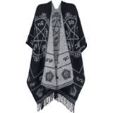 👉 Trui zwart grijs cardigan meisjes Supernatural Pentagramm Girls zwart-grijs 4060587680541