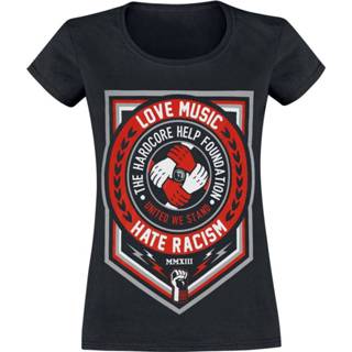 👉 Shirt zwart T-Shirt meisjes Hardcore Help Foundation Love Music Girls 4060587851910