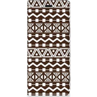 👉 Bruin Sony Xperia 5 Hoesje met Magneet Aztec Brown 8720215231182