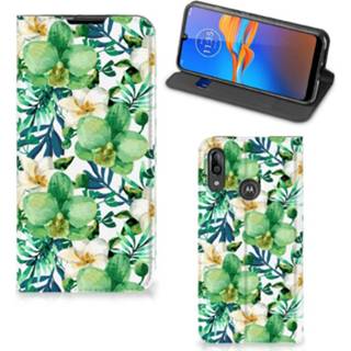 👉 Orchidee groen Motorola Moto E6 Plus Smart Cover 8720215454802