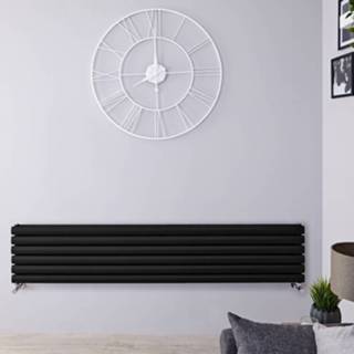 👉 Design radiatoren staal zwart horizontaal modern revive centrale verwarming Designradiator 35,4cm x 160cm 7,8cm 1101Watt 5051752493478