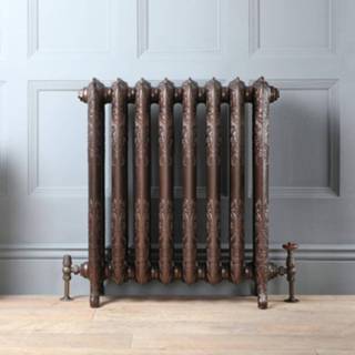 👉 Gietijzeren radiator gietijzer klassiek antiek koper charlotte Bloemenmotief 77cm Hoog | Kies de Breedte 5051752744914