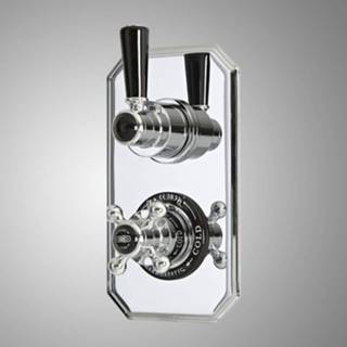 👉 Douchekraan zwart chroom messing klassiek thermostaatkraan elizabeth Thermostatisch Inbouw 1-Weg en | 5051752867262