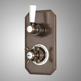 👉 Douchekraan messing klassiek thermostaatkraan elizabeth Thermostatisch Inbouw 1-Weg Olie Gewreven Brons | 5051752867507