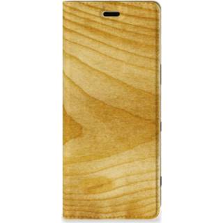 👉 Portemonnee hout Sony Xperia 5 Book Wallet Case Licht 8720215891294