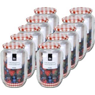 👉 Weckpot 10x Inmaakpotten/weckpotten 900 ml met draaideksel