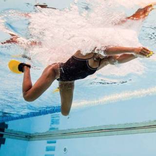 👉 Zwemvin geel Finis Positive drive fin zwemvinnen