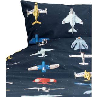 👉 Vliegtuig vliegtuigjes Studio Ditte Overtrek Donkerblauw 140 x 200 cm 8719128843445
