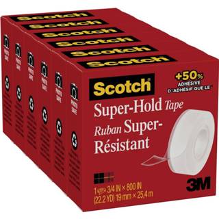 👉 Plakband Scotch Super Hold, ft 19 mm x 25,4 m, pak van 6 rollen 4054596723733