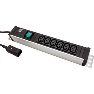 👉 Stekkerdoos zwart active met IEC320 6xC13 connectoren 4057298023590