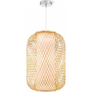 👉 Hanglamp staal bamboo traditioneel binnen plafond vintage bruin HOME SWEET hive D Ø 38 cm 8718808125437