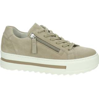 👉 Lage sneakers beige suede vrouwen Gabor 8719796813405
