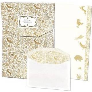 👉 Briefpapier goud Gold Floor Rieder Met Enveloppen 8716951314296