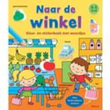 👉 Stickerboek Kleur En Met Woordjes Naar De Winkel 3 5 J - Znu 9789044754162