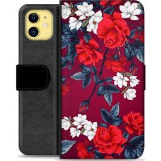 👉 Portemonnee IPhone 11 Premium Hoesje - Vintage Bloemen