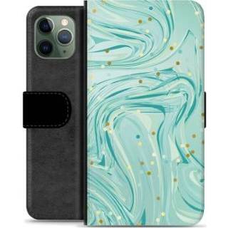 👉 Portemonnee groene IPhone 11 Pro Premium Hoesje - Munt