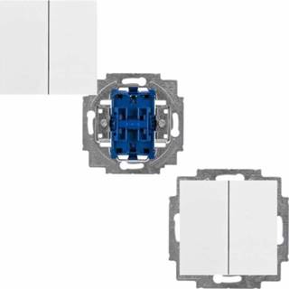 👉 Dubbele wisselschakelaar inbouw Klein K55 met bedienings wip wit K55