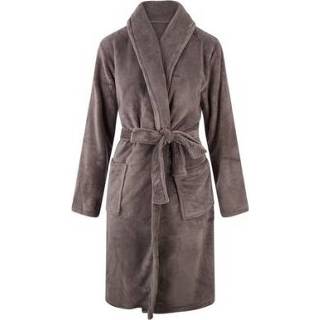 👉 Badjas taupe fleece unisex Relax Company