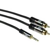 👉 Audiokabel zwart ACT AK6230 audio kabel 2 m 3.5mm x RCA 8716065372564