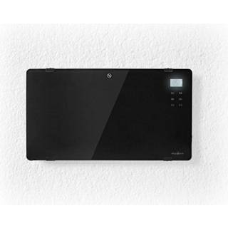 👉 Thermo staat active zwart Nedis HTPL20FBK Glazen Paneel Convectorkachel Thermostaat Lcd-scherm 2 Warmtestanden Staand / Wandmontage 2000 W 5412810314577